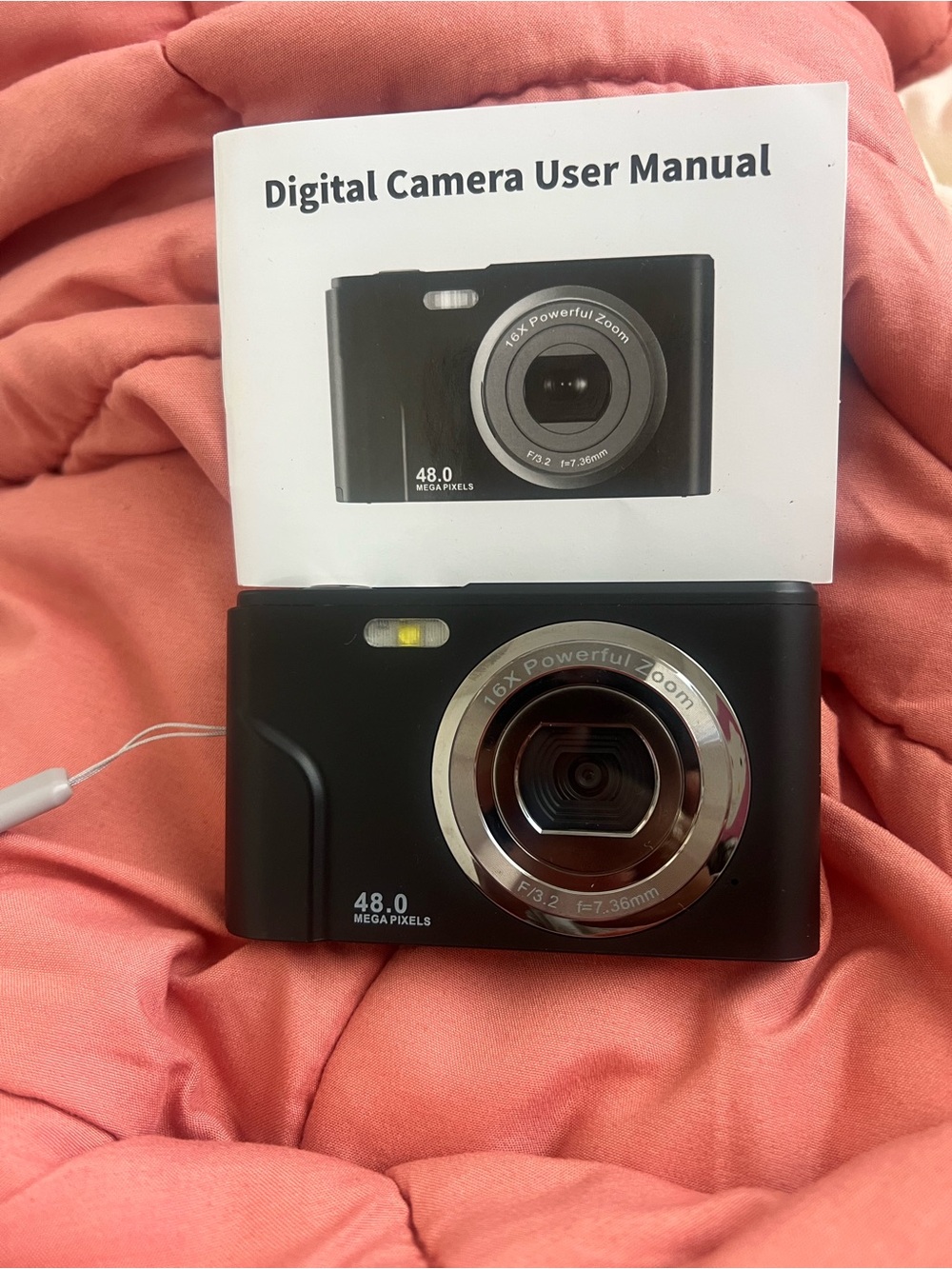 Black Digital Point-and-Shoot Camera - 48MP